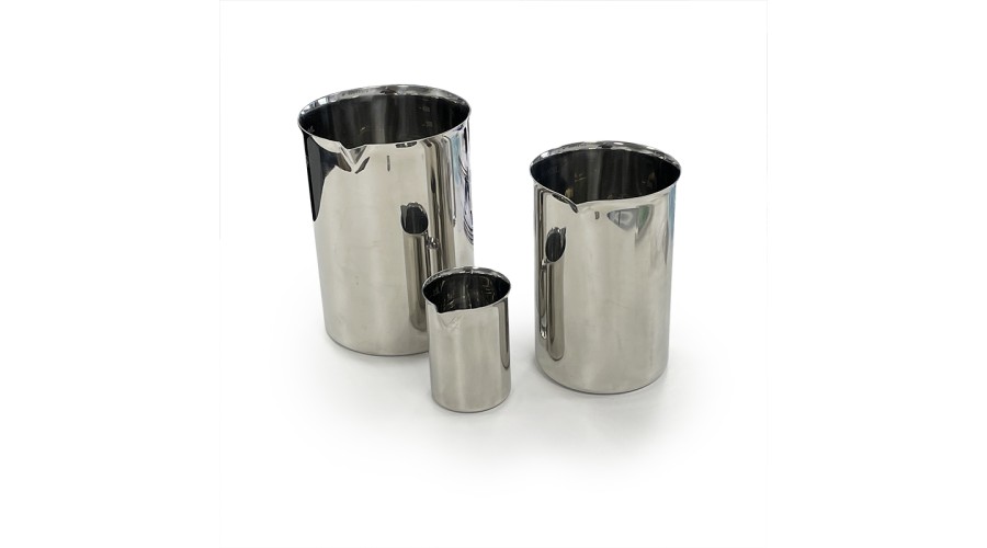 NEW - Beakers With Spouts – 316L Stainless Steel NEW - Beakers With Spouts – 316L Stainless Steel